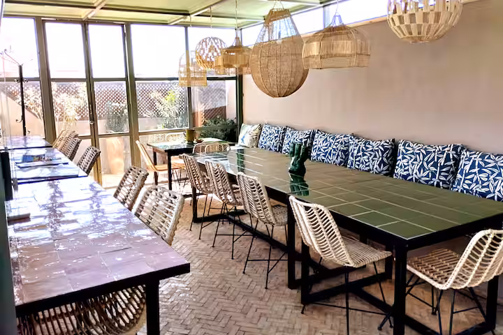La tavola sulla terrazza del riad